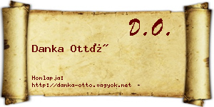 Danka Ottó névjegykártya